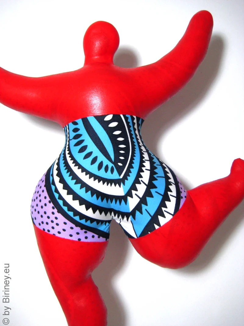 red Nana figure with blue pattern! SL Hight 51cm/ 20 inches