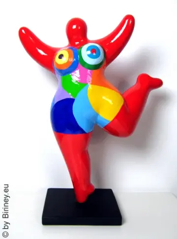 rote Nana-Figur "Sommer" Keramik 22cm