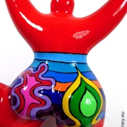 rote Nana-Figur "Sunset" Keramik Höhe 31cm
