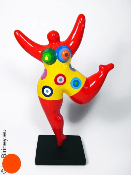 Red Nana sculpture made of ceramic!  32cm /12.5 inches Cercles
