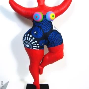 red Nana figure with blue pattern! SL Hight 37cm/ 14.5 inches