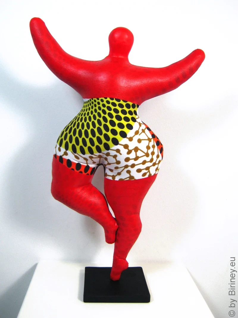 red Nana figure with blue pattern! SL Hight 37cm/ 14.5 inches