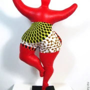 red Nana figure with blue pattern! SL Hight 37cm/ 14.5 inches