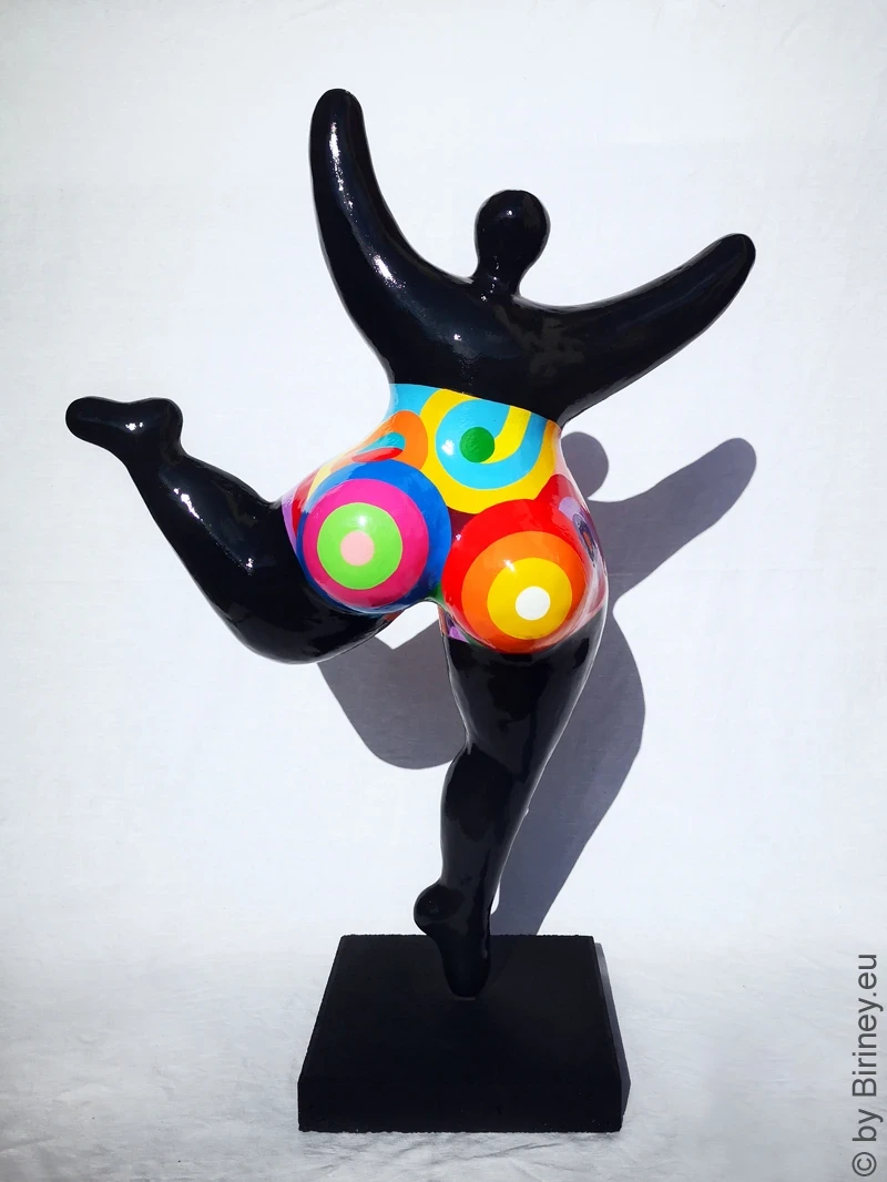 schwarz/bunte Nana-Figur 98cm für den Garten! Unikat