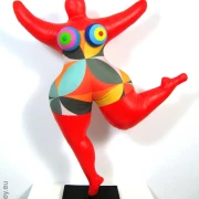 red Nana figure with retro pattern! SL Hight 37cm / 15 inches
