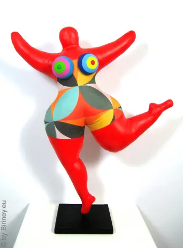 red Nana figure with retro pattern! SL Hight 37cm / 15 inches
