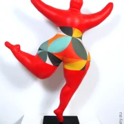 red Nana figure with retro pattern! SL Hight 37cm / 15 inches