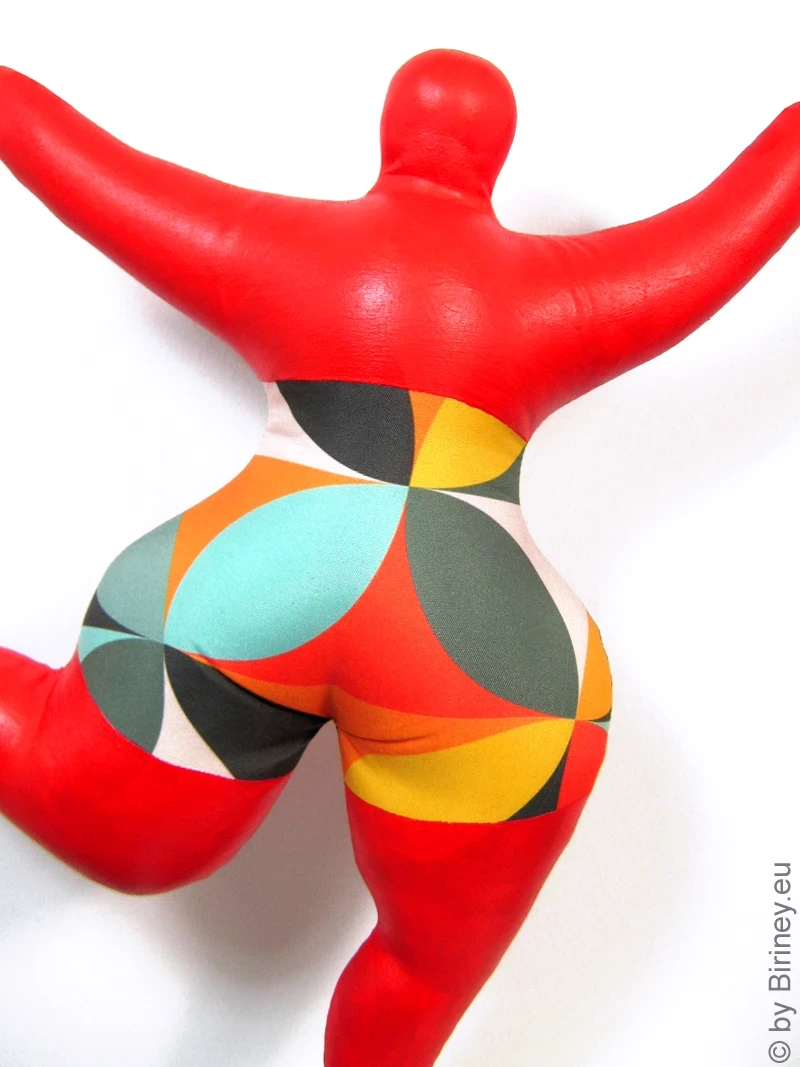 red Nana figure with retro pattern! SL Hight 37cm / 15 inches