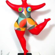 red Nana figure with retro pattern! SL Hight 43cm/ 17 inches