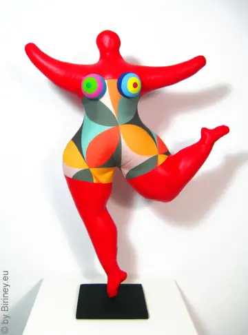 red Nana figure with retro pattern! SL Hight 43cm/ 17 inches