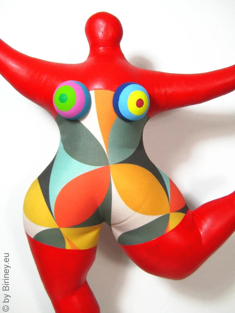 red Nana figure with retro pattern! SL Hight 43cm/ 17 inches