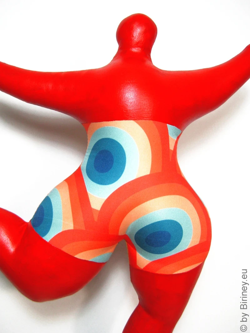 red Nana figure with retro pattern! SL Hight 43cm/ 17 inches