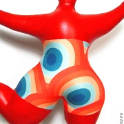 red Nana figure with retro pattern! SL Hight 43cm/ 17 inches