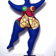 blue Nana figure with patterns! SL Hight 44cm/ 17.3 inches