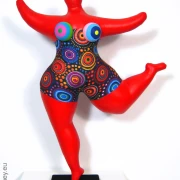 red Nana figure with circles pattern! SL Hight 42cm/ 16.5 inches