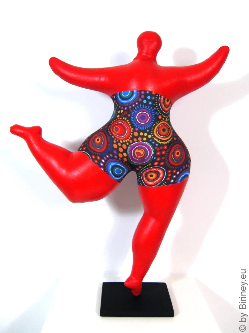 red Nana figure with circles pattern! SL Hight 42cm/ 16.5 inches