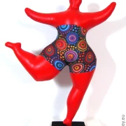 red Nana figure with circles pattern! SL Hight 42cm/ 16.5 inches