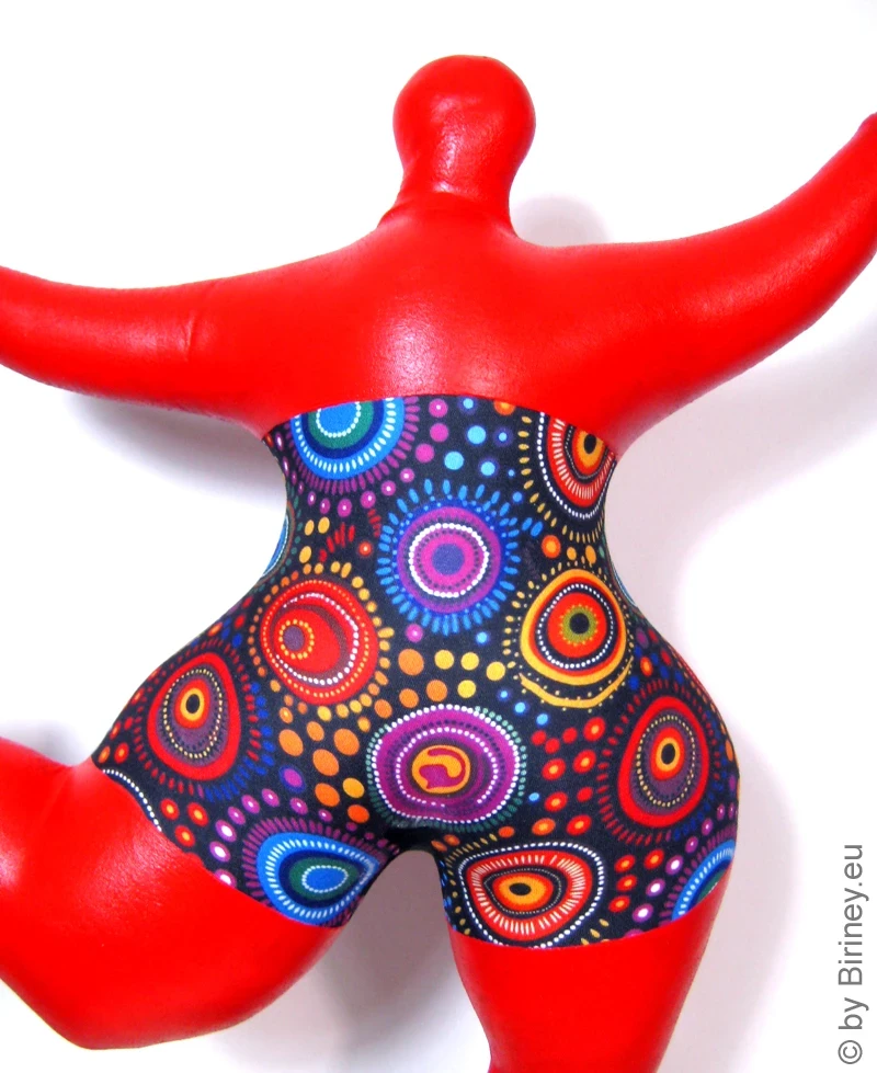 red Nana figure with circles pattern! SL Hight 42cm/ 16.5 inches