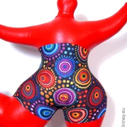 red Nana figure with circles pattern! SL Hight 42cm/ 16.5 inches