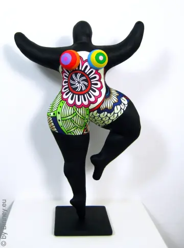 schwarze Nana Figur Ornamente SL Höhe 33cm