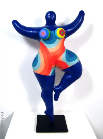 blue Nana figure with circle pattern! SL Hight 33 cm/ 13 inches