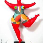 red Nana figure with retro pattern! SL Hight 43cm/ 17 inches