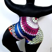 black Nana figure with ornamental pattern! SL Hight 33 cm/ 13 inches