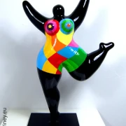 schwarze Nana-Figur mit Polygonmuster! Höhe 31cm